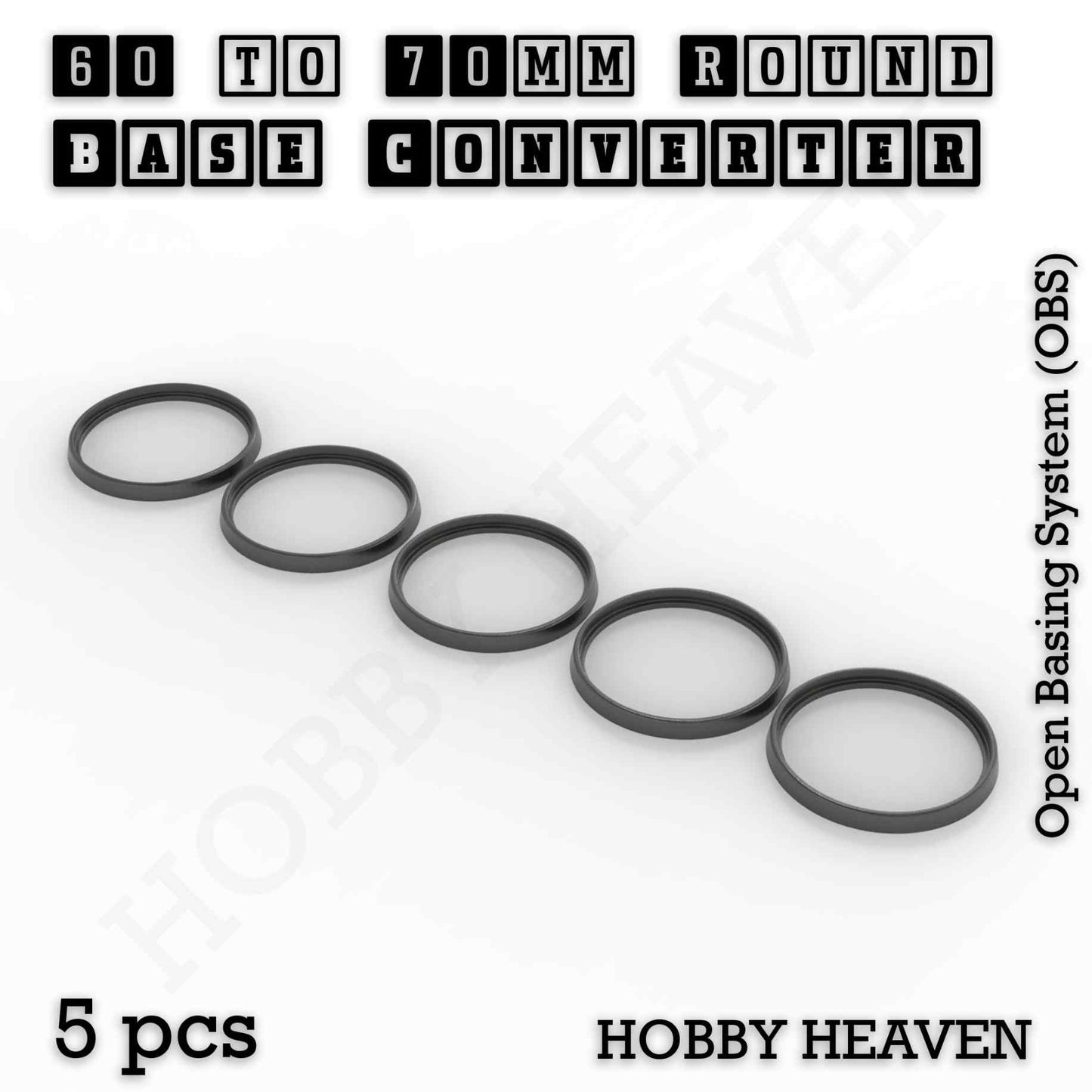 Round to Round Base Converters 3D Print Full Range