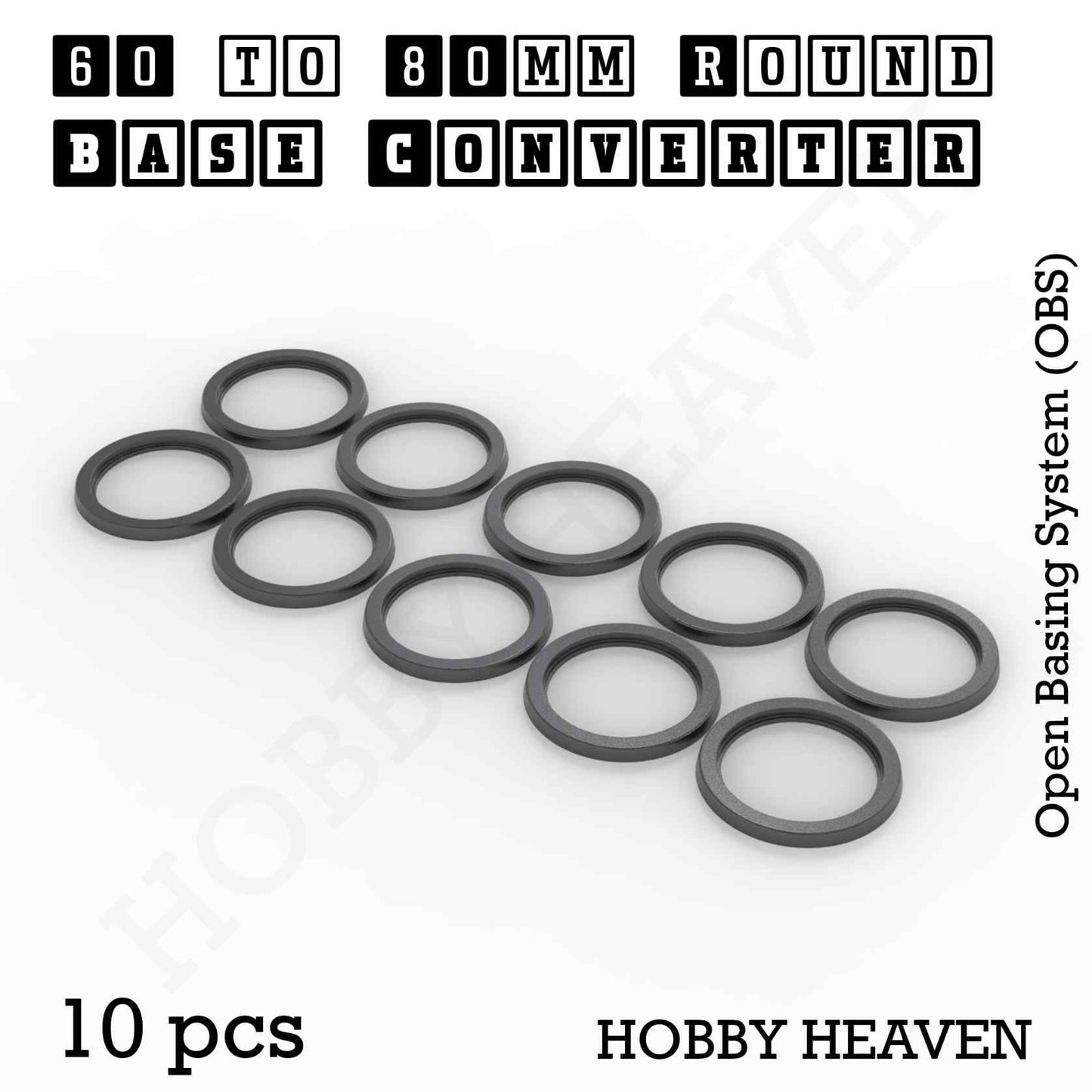 Round to Round Base Converters 3D Print Full Range