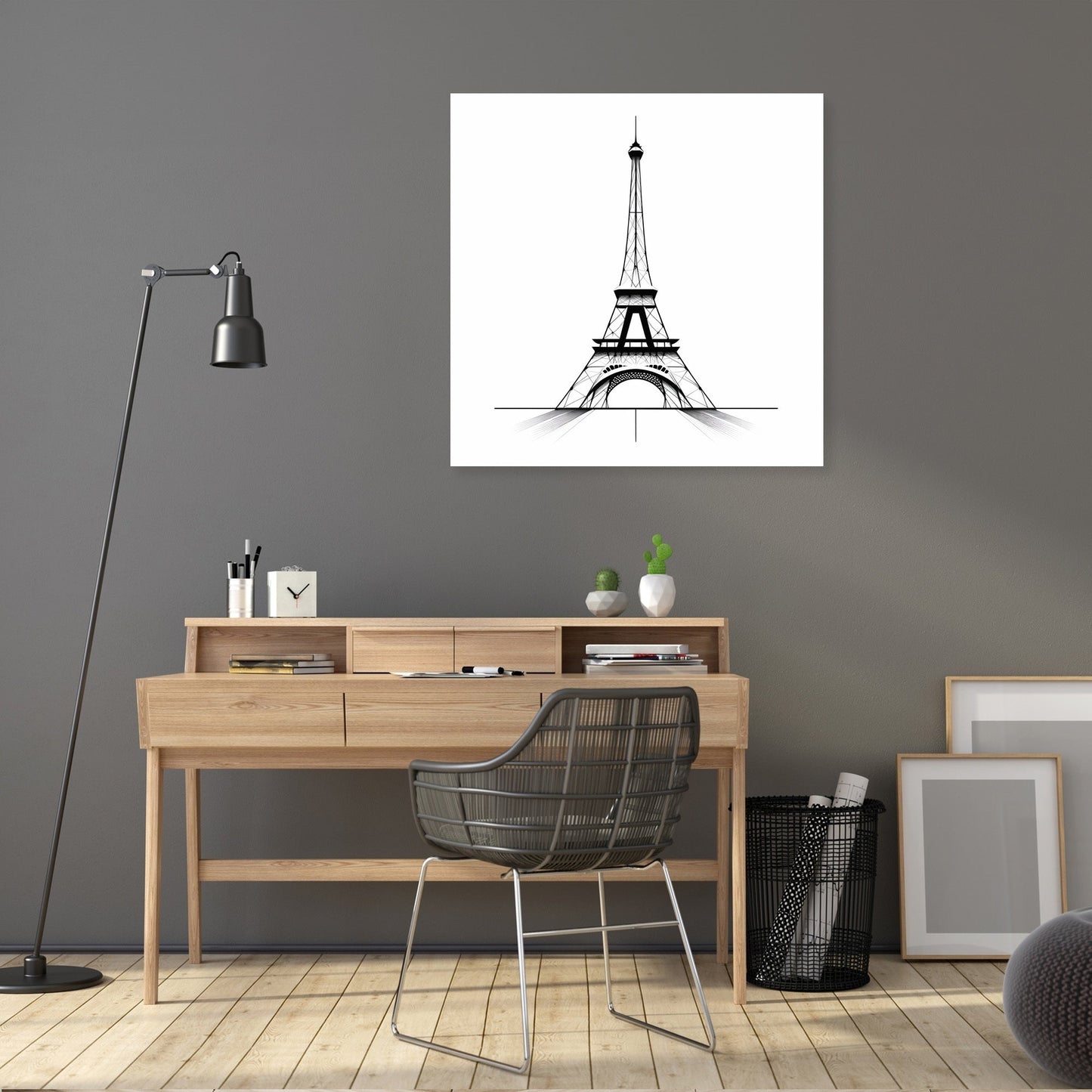 Eiffel Tower Geometry Paris Canvas