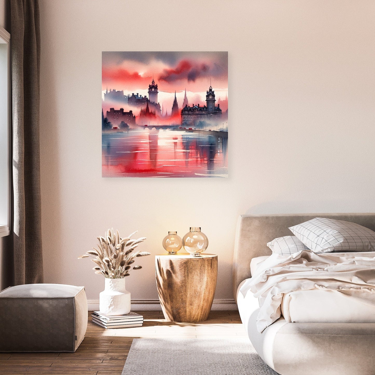 Edinburgh Sunset Serenity Canvas