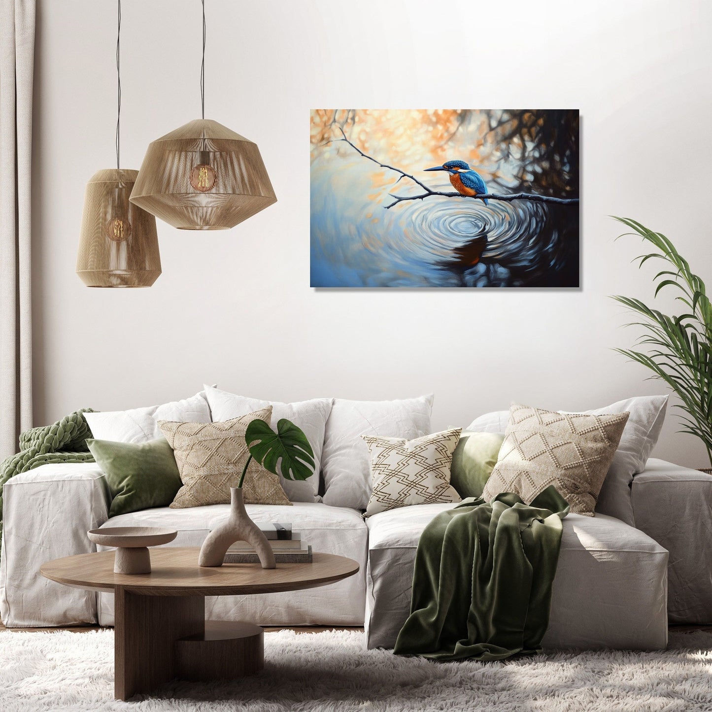 Kingfisher Dawn Canvas