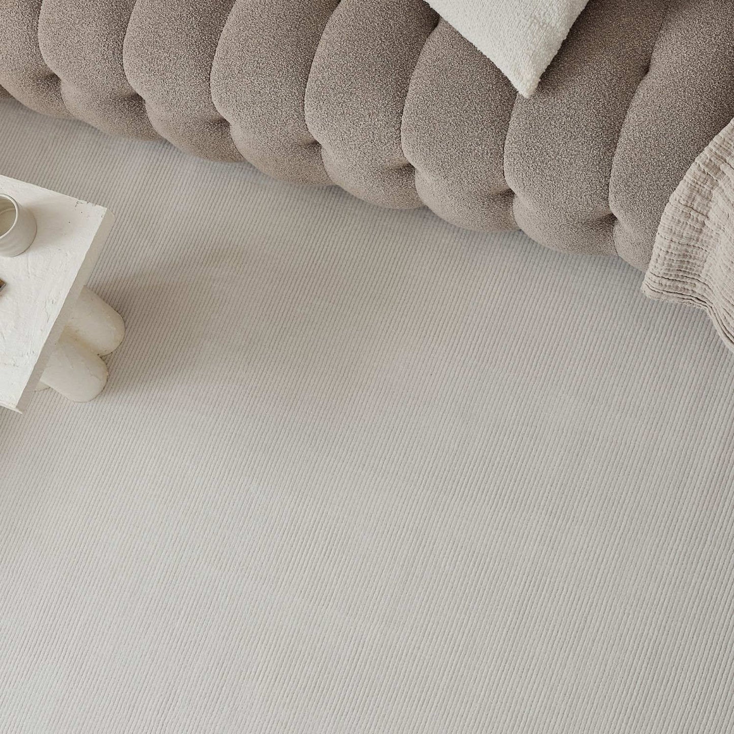 Carmel Cream Striped Rug | 6010