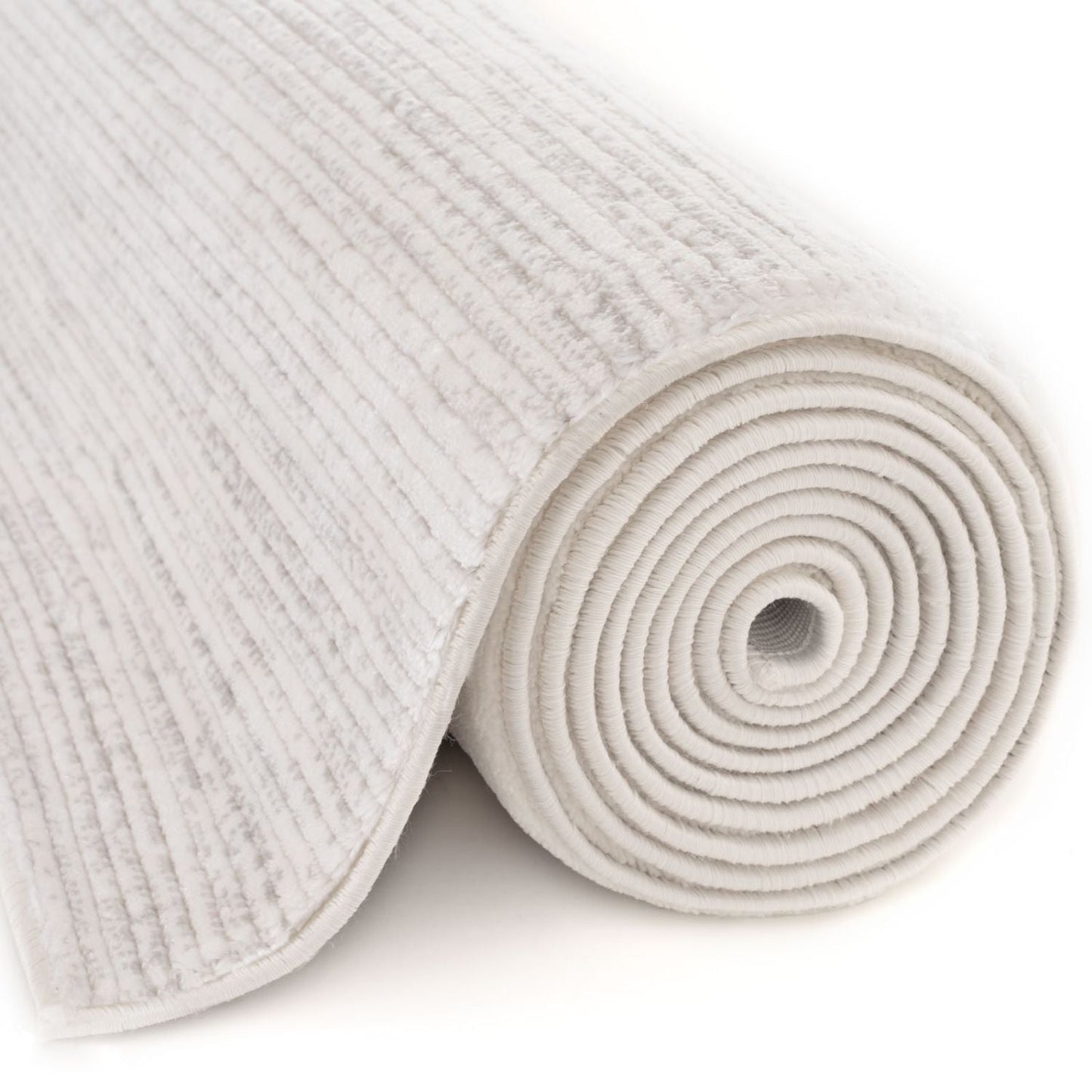 Carmel Cream-Grey Striped Rug | 6010