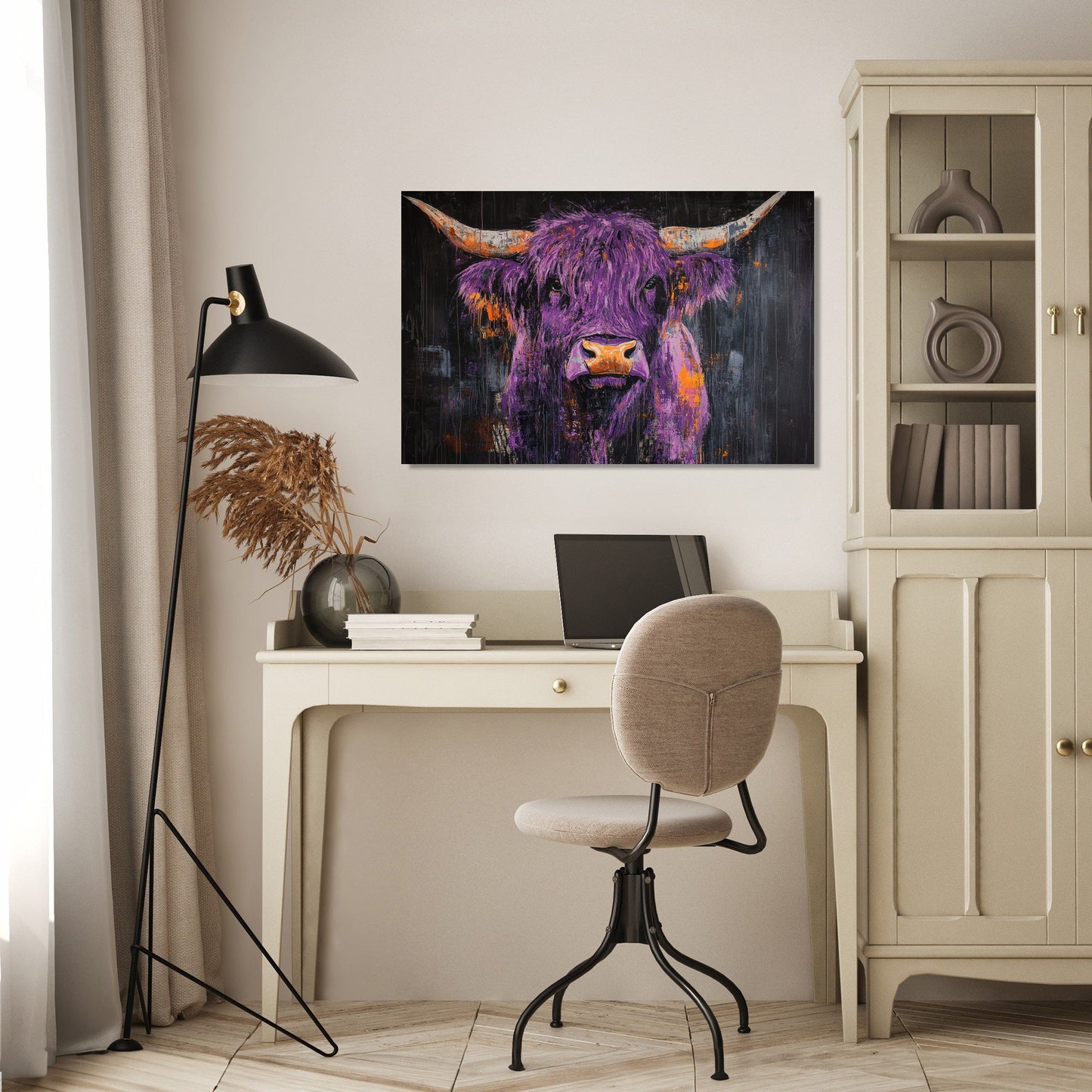 Highland Cow Majesty Canvas