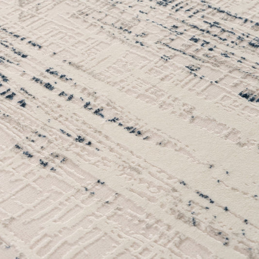 Carmel Cream-Blue Abstract Rug | 6030