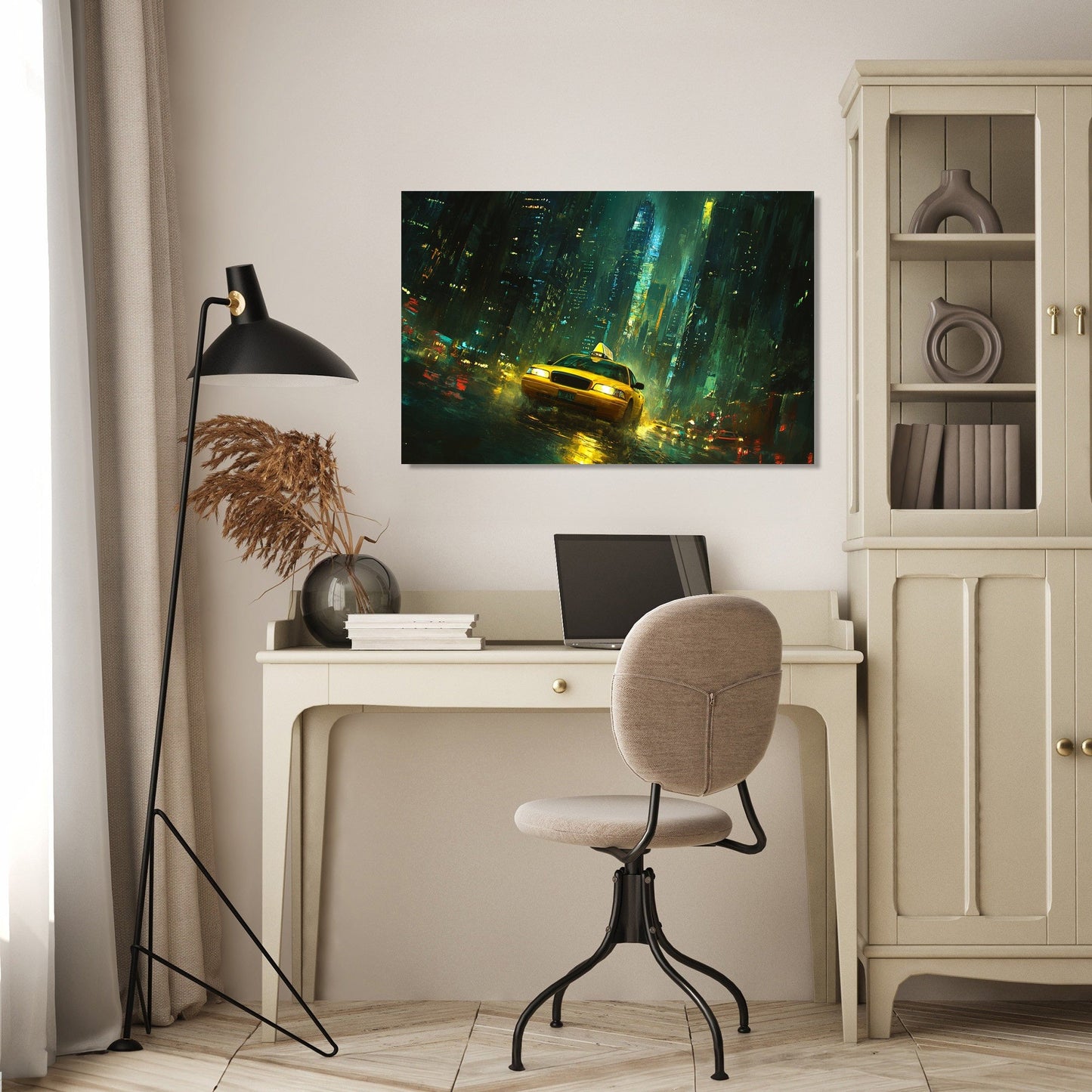 Starry Night Taxi Canvas
