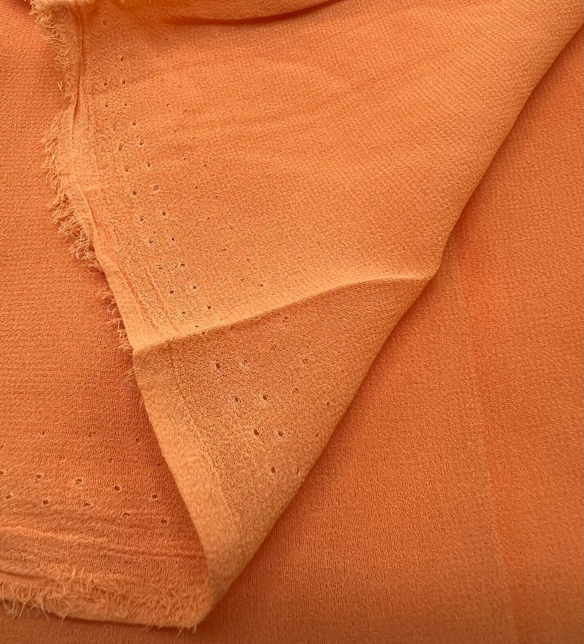 Plain Orange Chiffon Sheer Dress Bridal Fabric