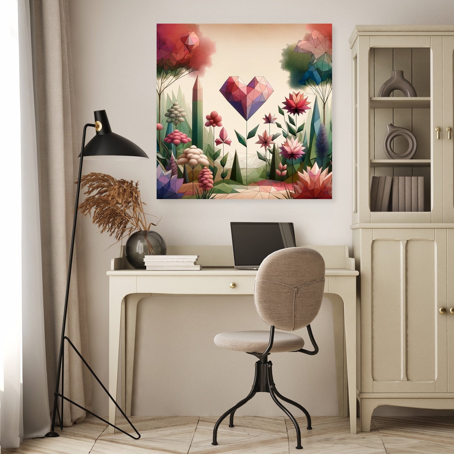 Heart Bloom Garden Canvas