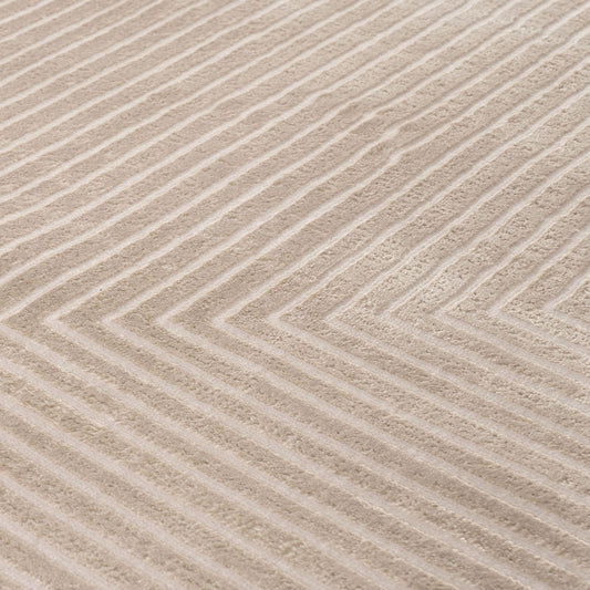 Carmel Beige-Cream Geometric Rug | 6050