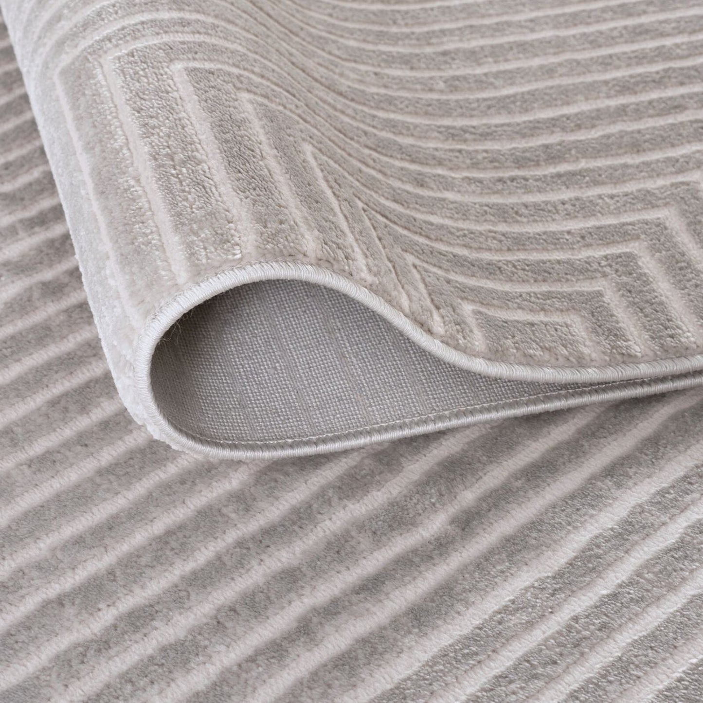 Carmel Grey-Cream Geometric Rug | 6050