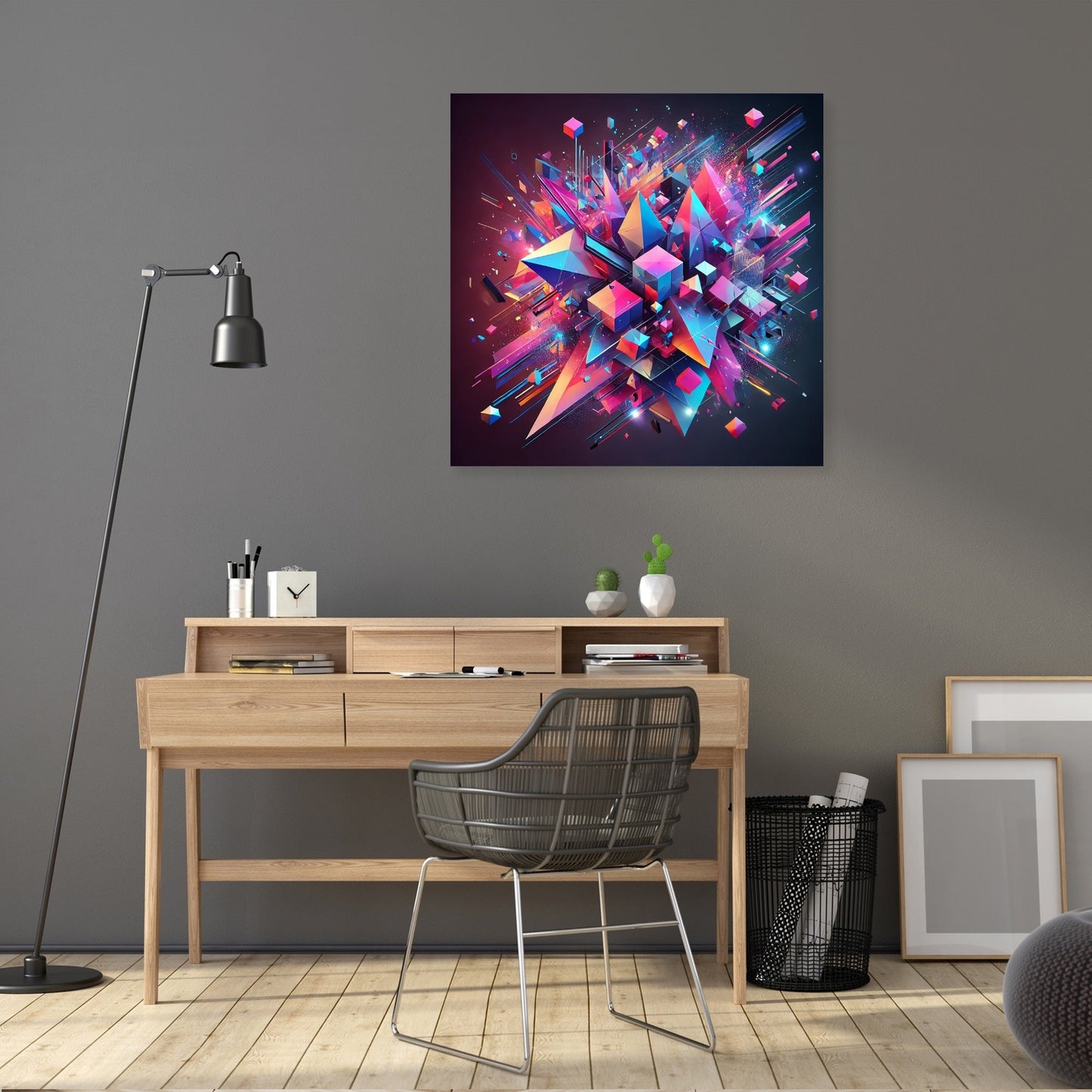 Fractured Geometry Chaos Canvas