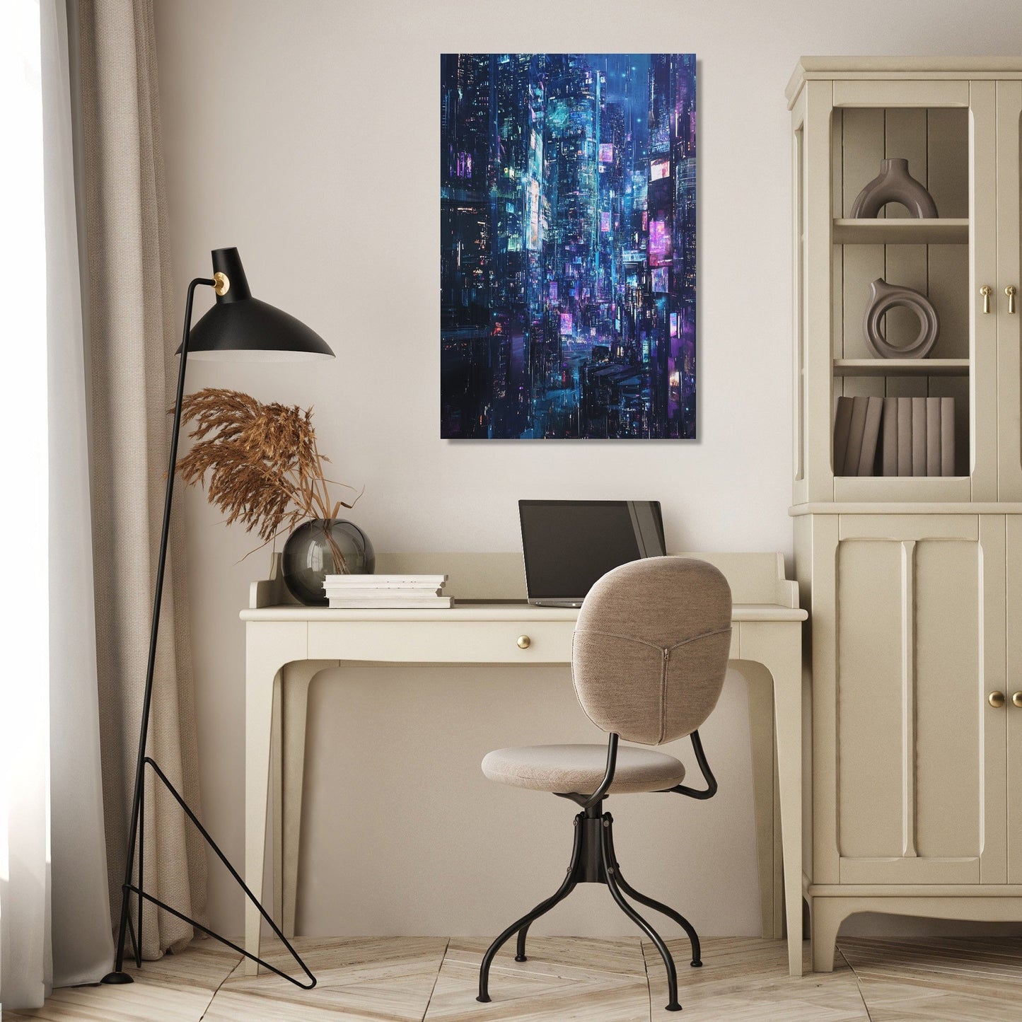 Neon Reflections Canvas