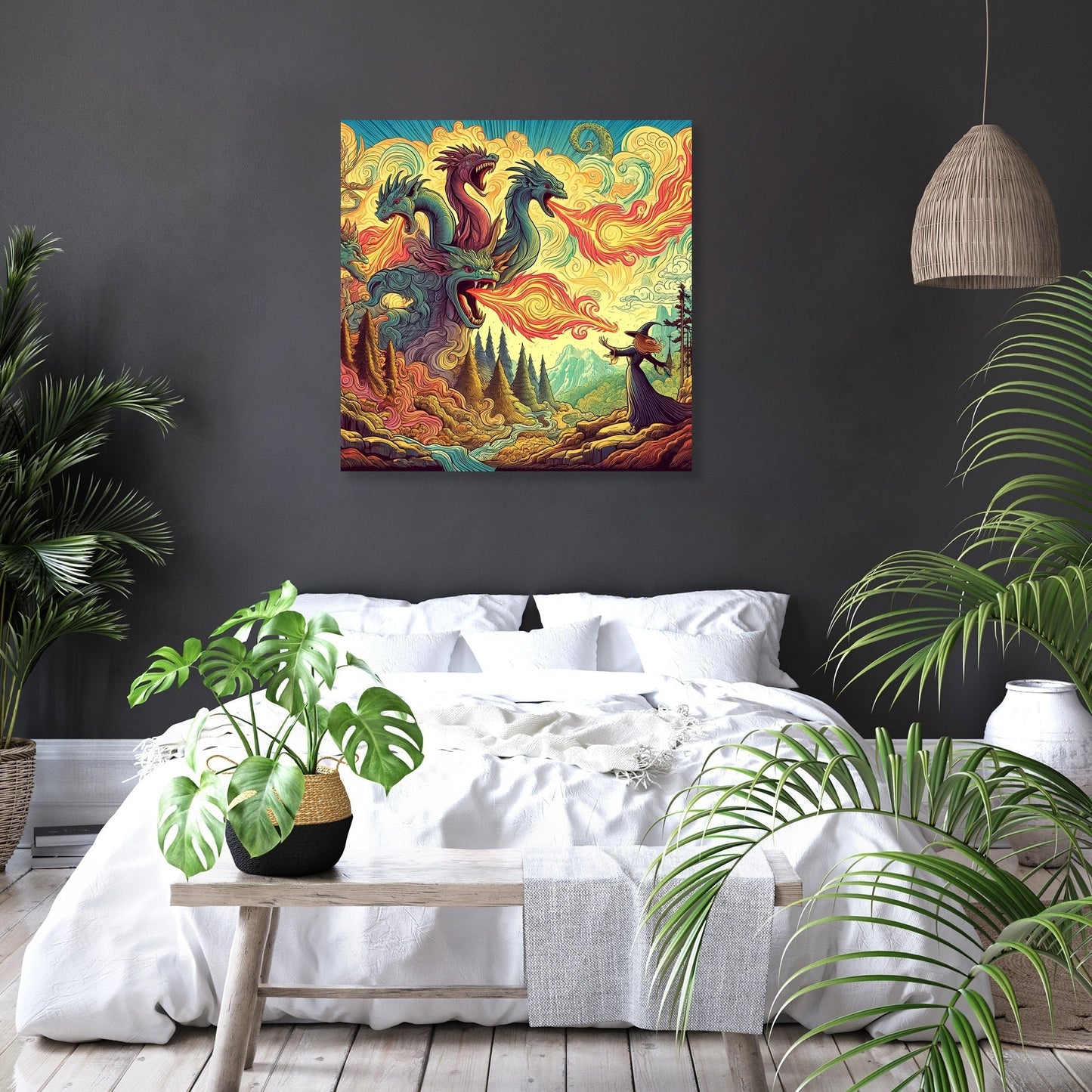Mythical Fire Duel Canvas