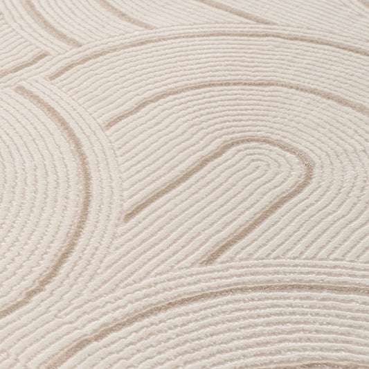 Carmel Cream-Beige Geometric Rug | 6070