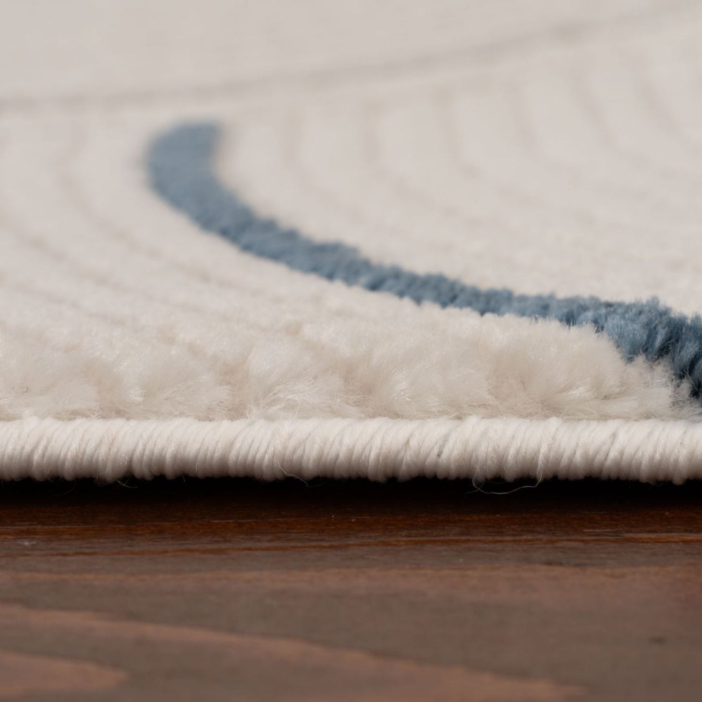 Carmel Cream-Blue Geometric Rug | 6070