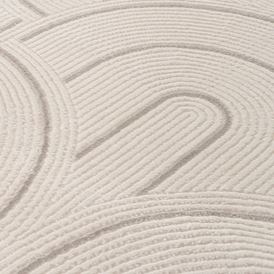 Carmel Cream-Grey Geometric Rug | 6070