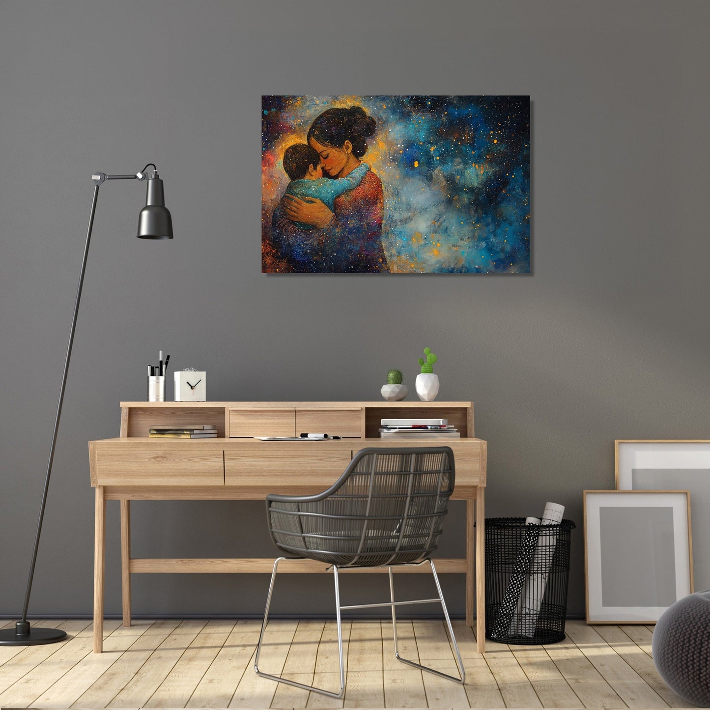 Mother and Child Starry Canvas