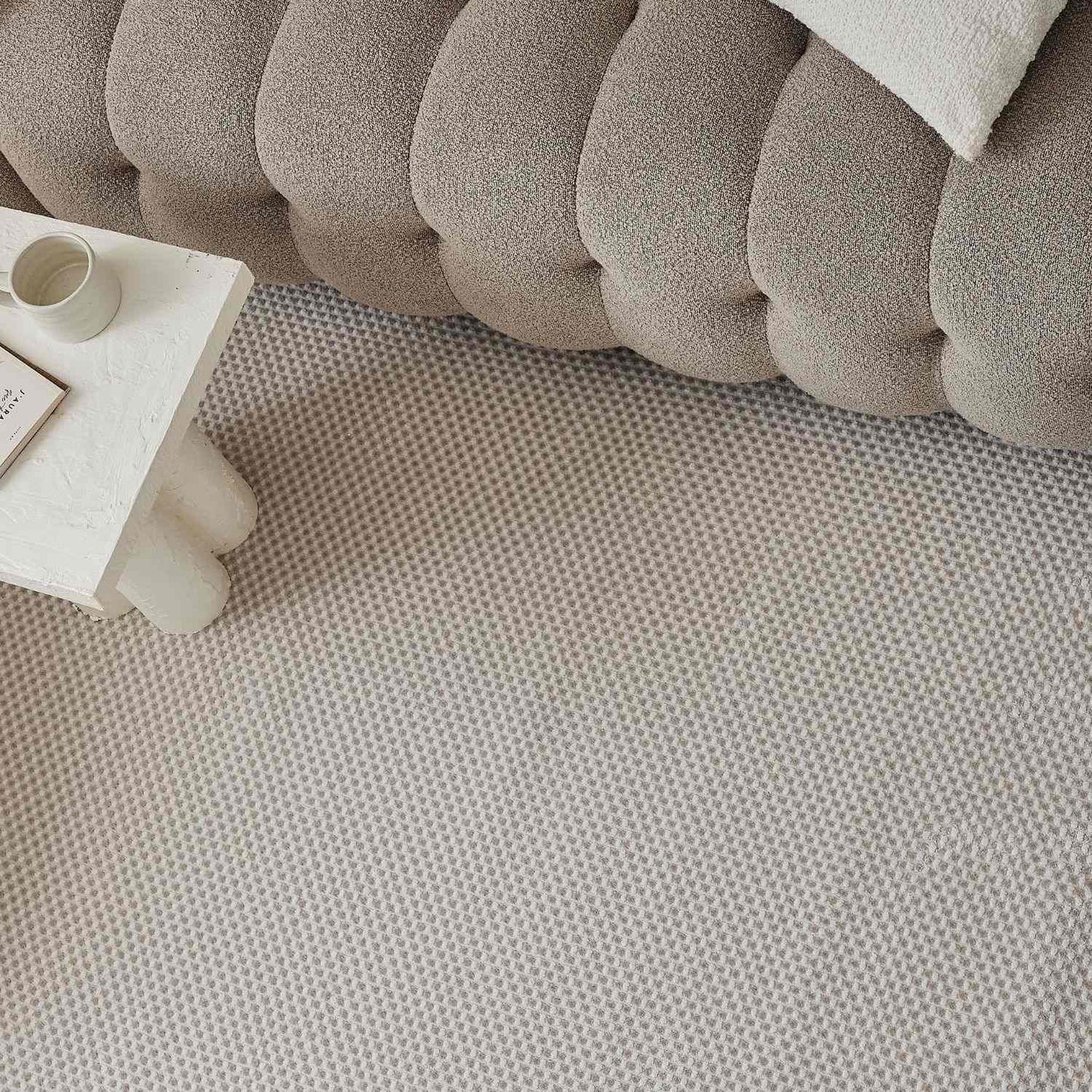 Carmel Cream-Beige Dots Rug | 6080