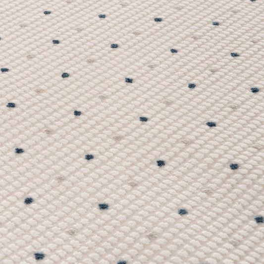 Carmel Cream-Blue Dots Rug | 6080