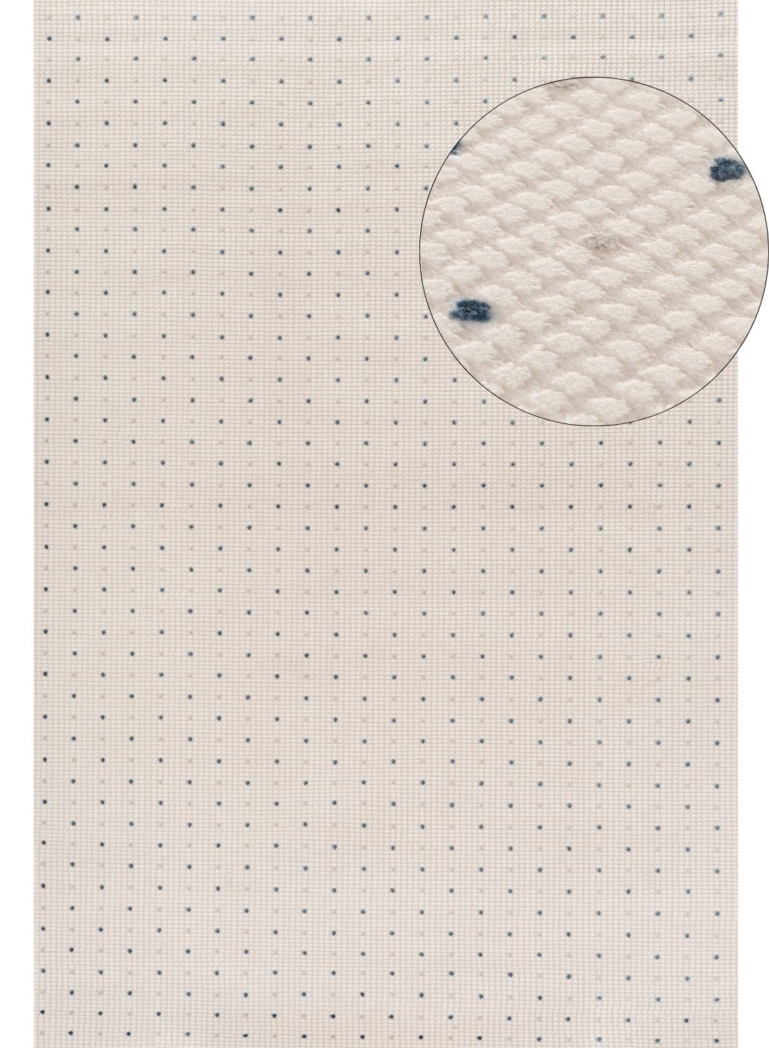 Carmel Cream-Blue Dots Rug | 6080