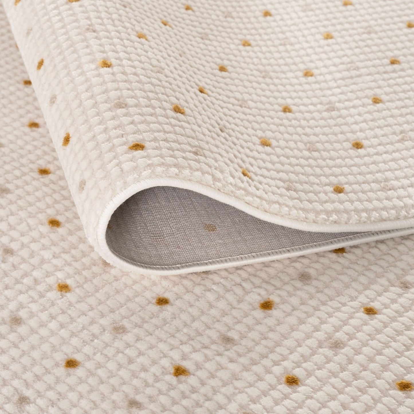 Carmel Cream-Gold Dots Rug | 6080