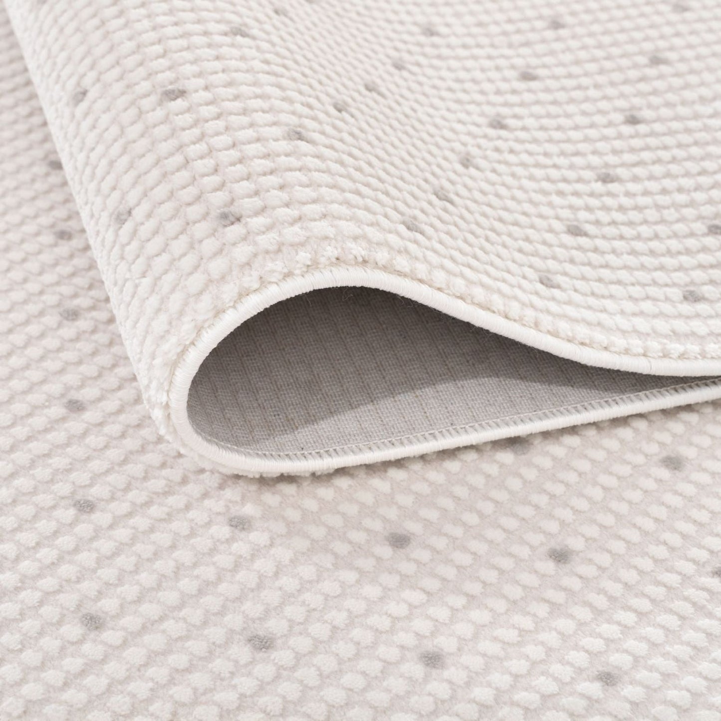 Carmel Cream-Grey Dots Rug | 6080