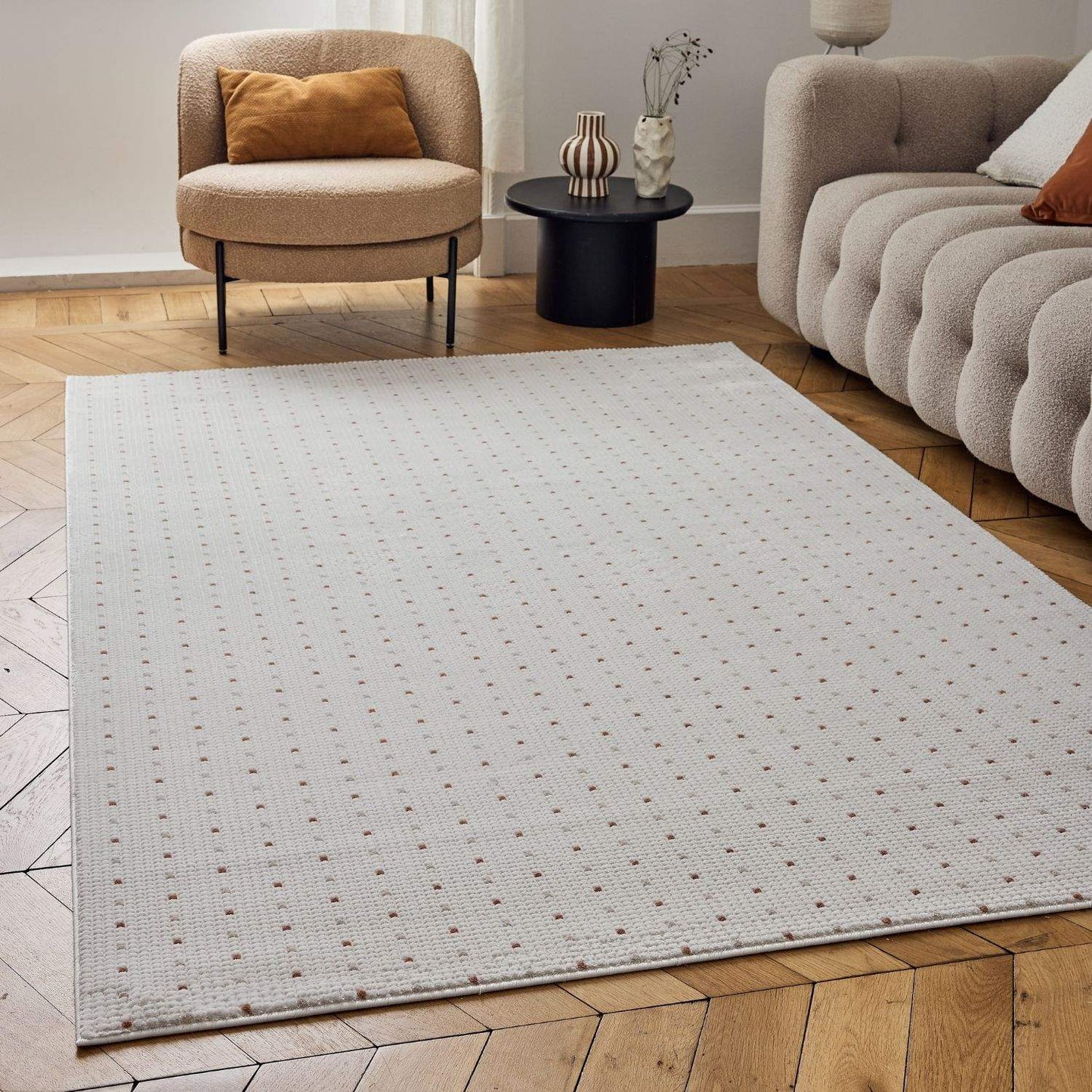 Carmel Cream-Terra Dots Rug | 6080