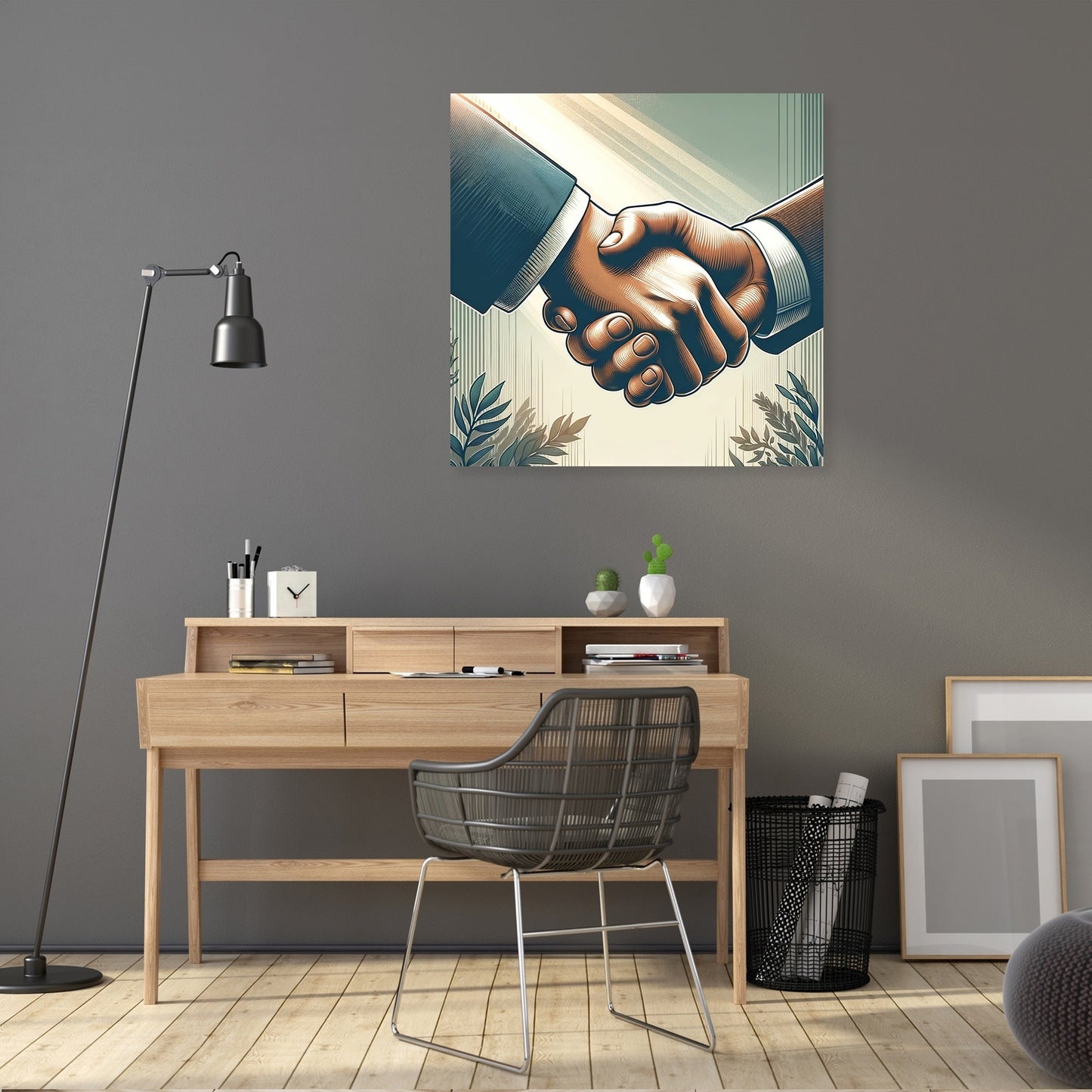 Trustful Handshake Canvas