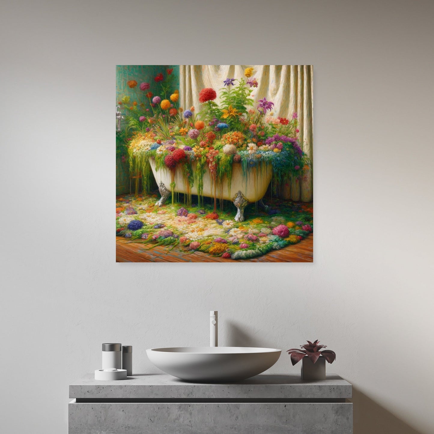 Botanical Bath Bloom Canvas