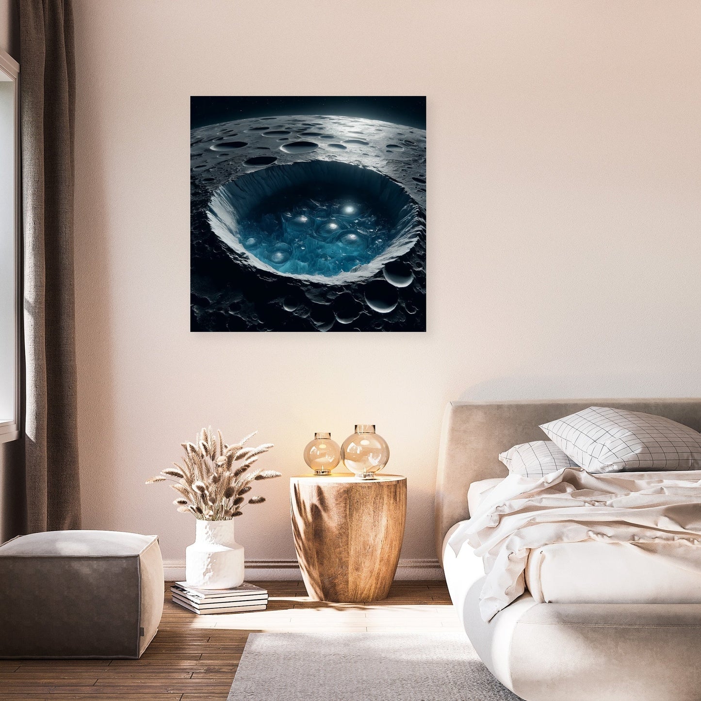 Mercury's Polar Ice Mystery Canvas