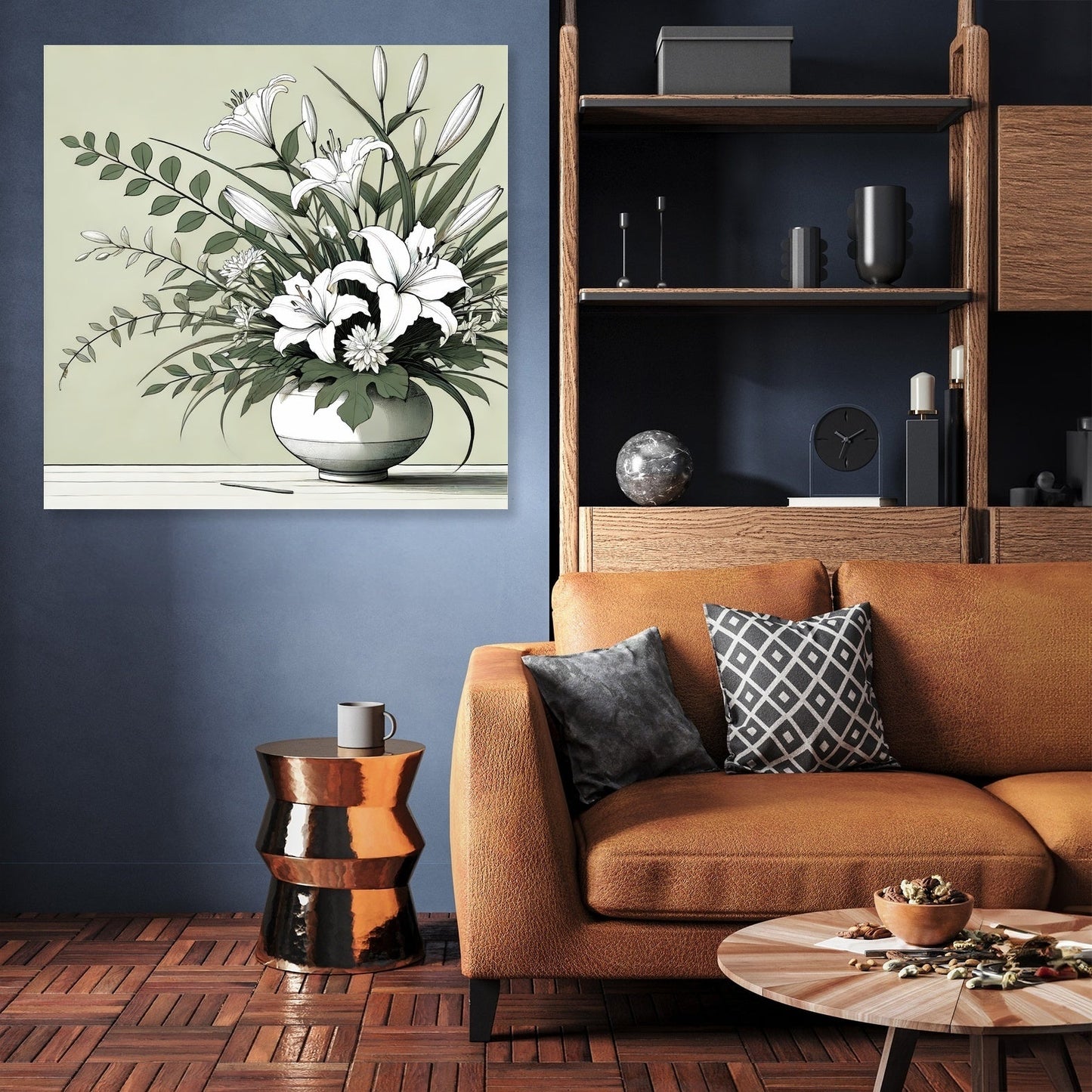 Elegant Ikebana Canvas