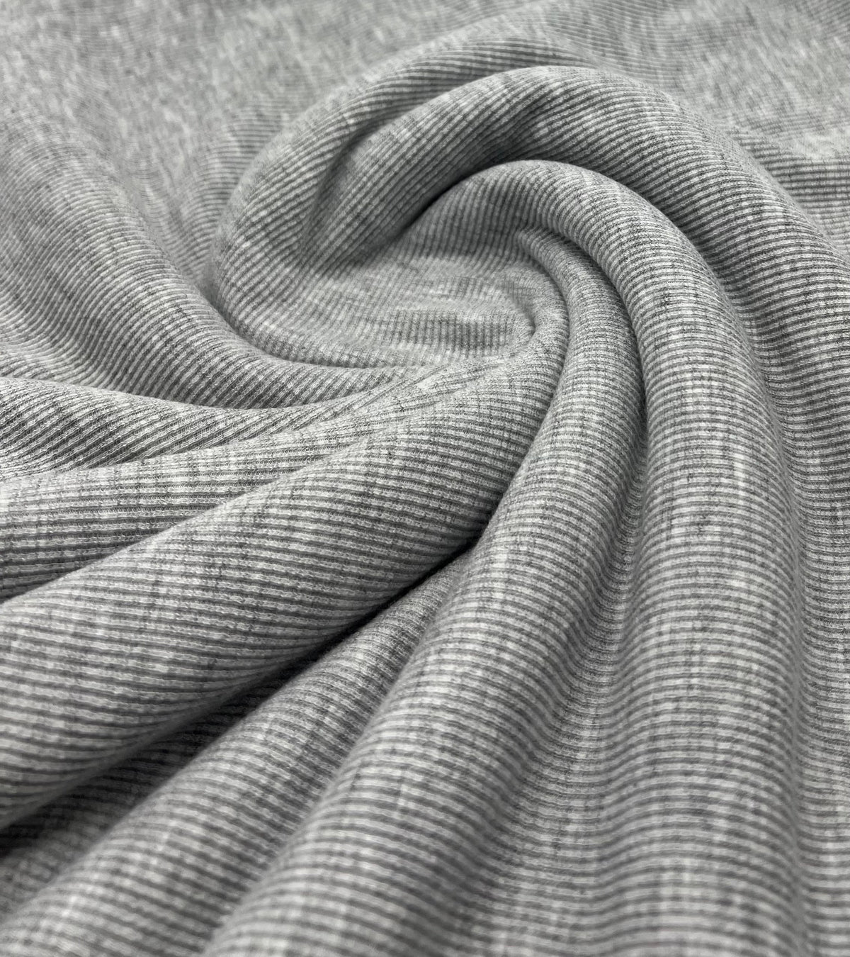 Grey Fine Rib 285GSM Stretch Fabric