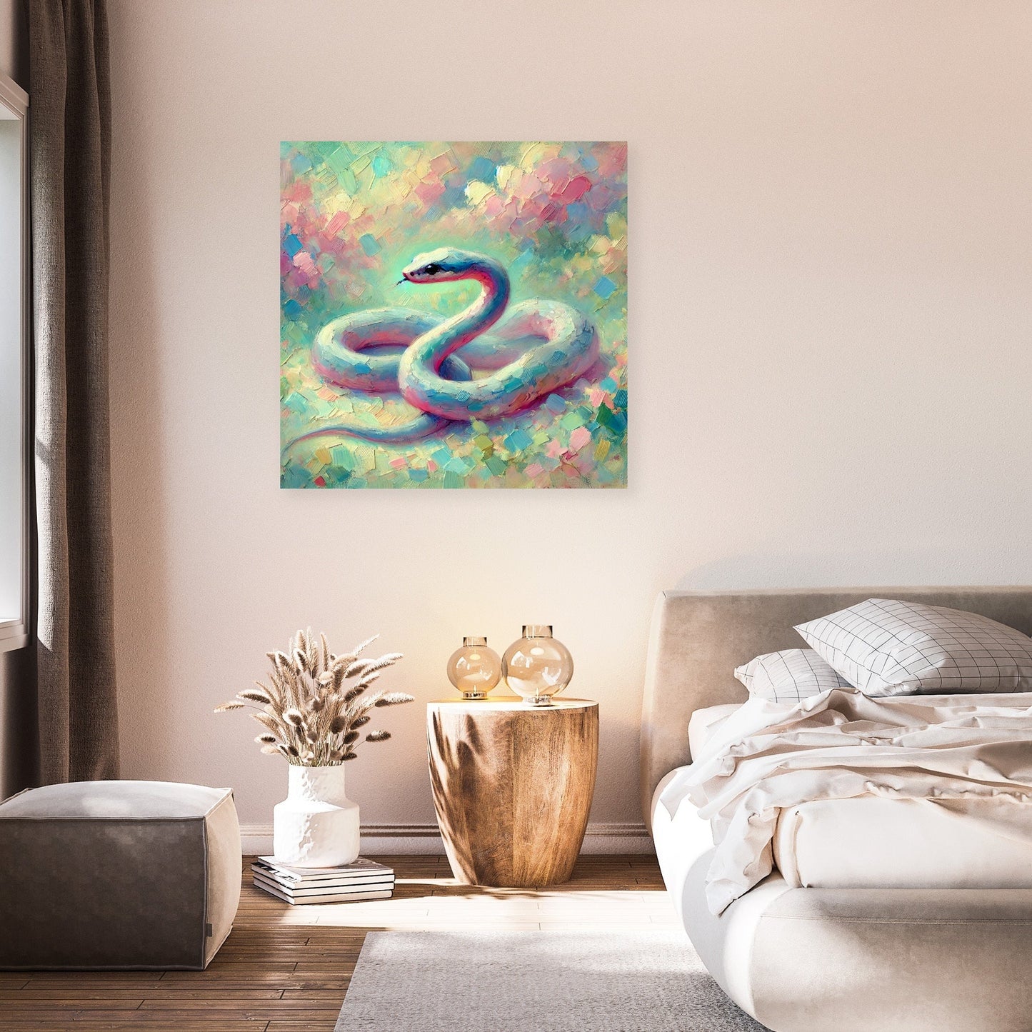 Pastel Snake Canvas