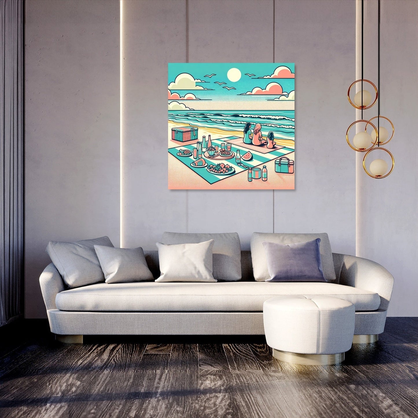 Seaside Picnic Canvas