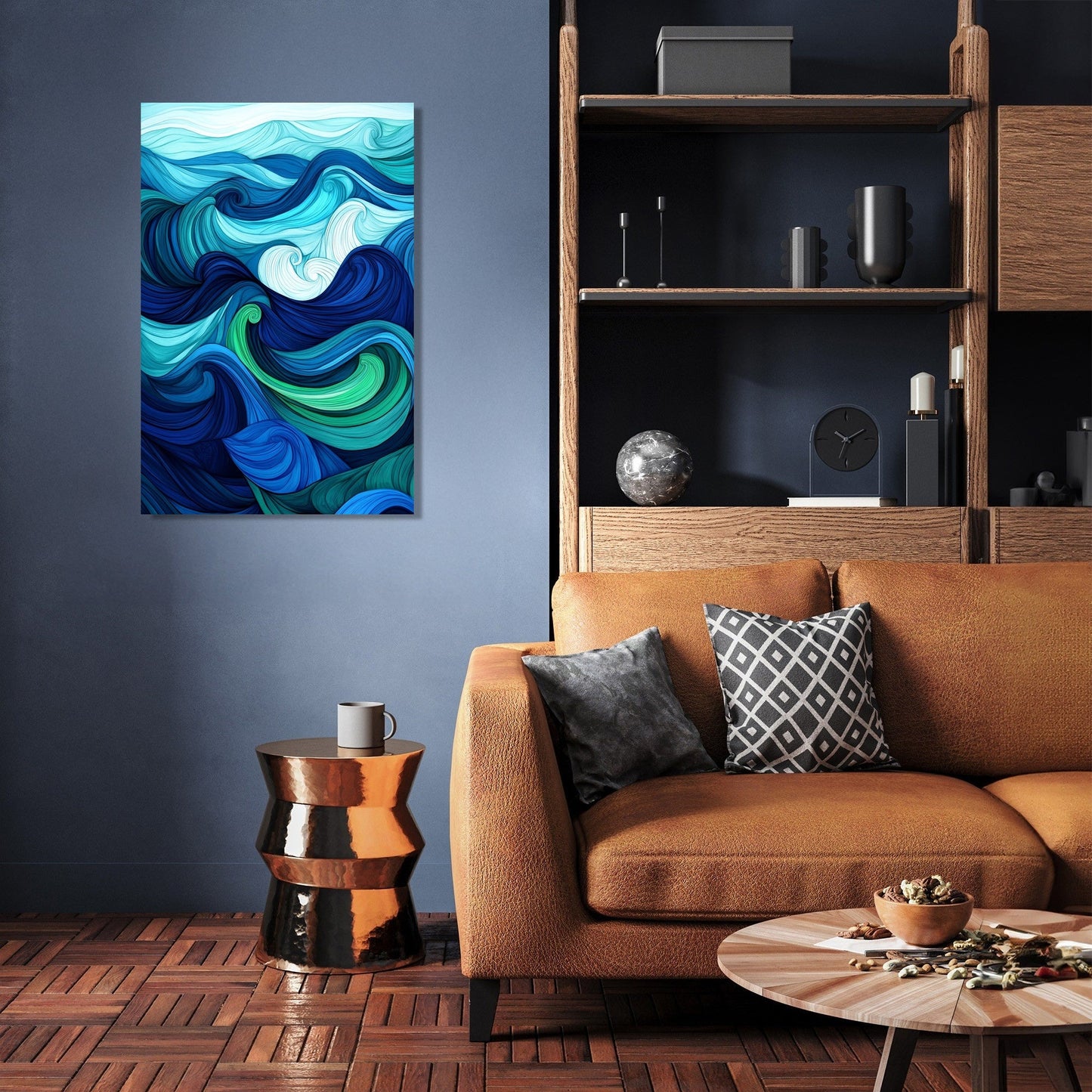 Ocean Rhythm Waves Canvas