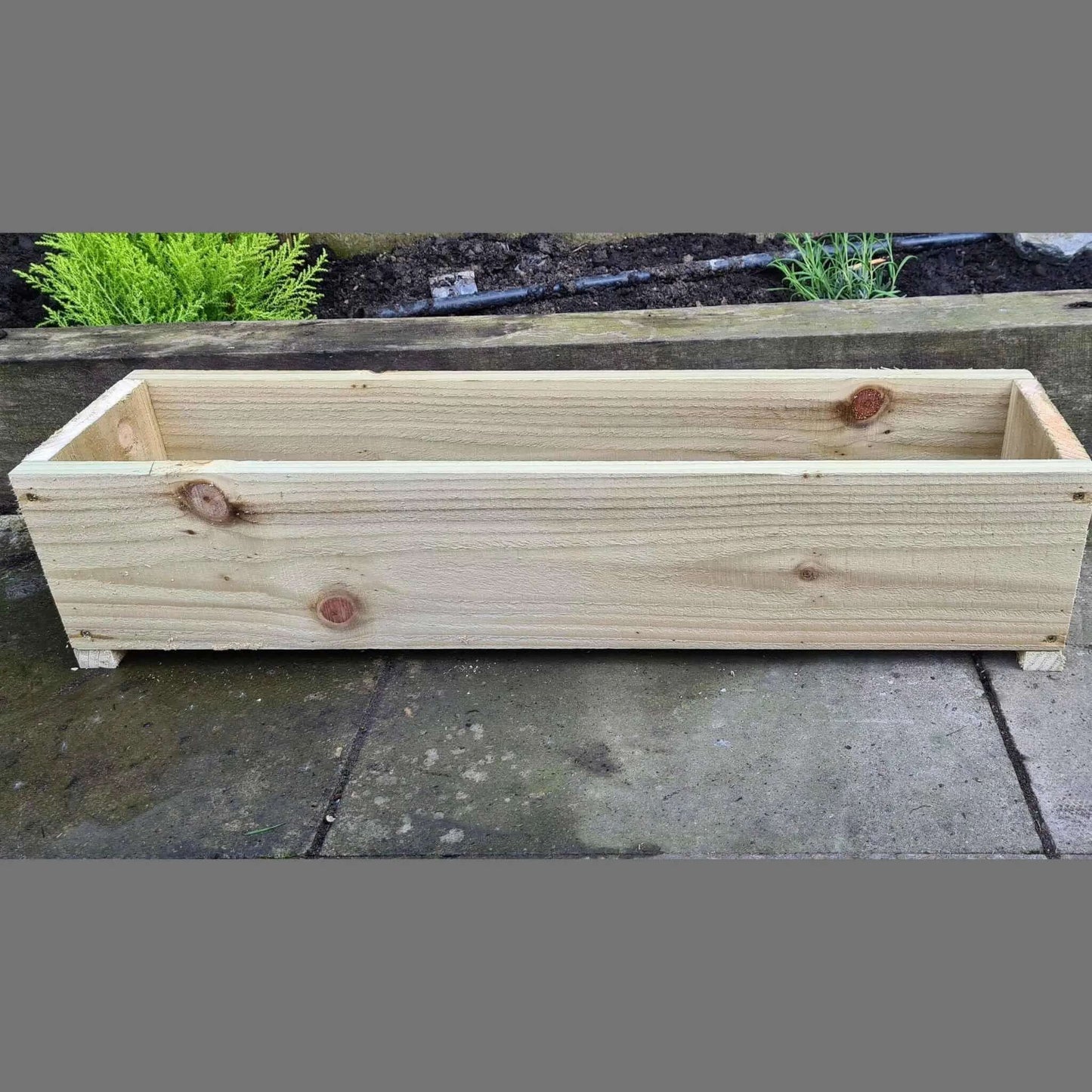 60cm Rustic Wooden Planter box