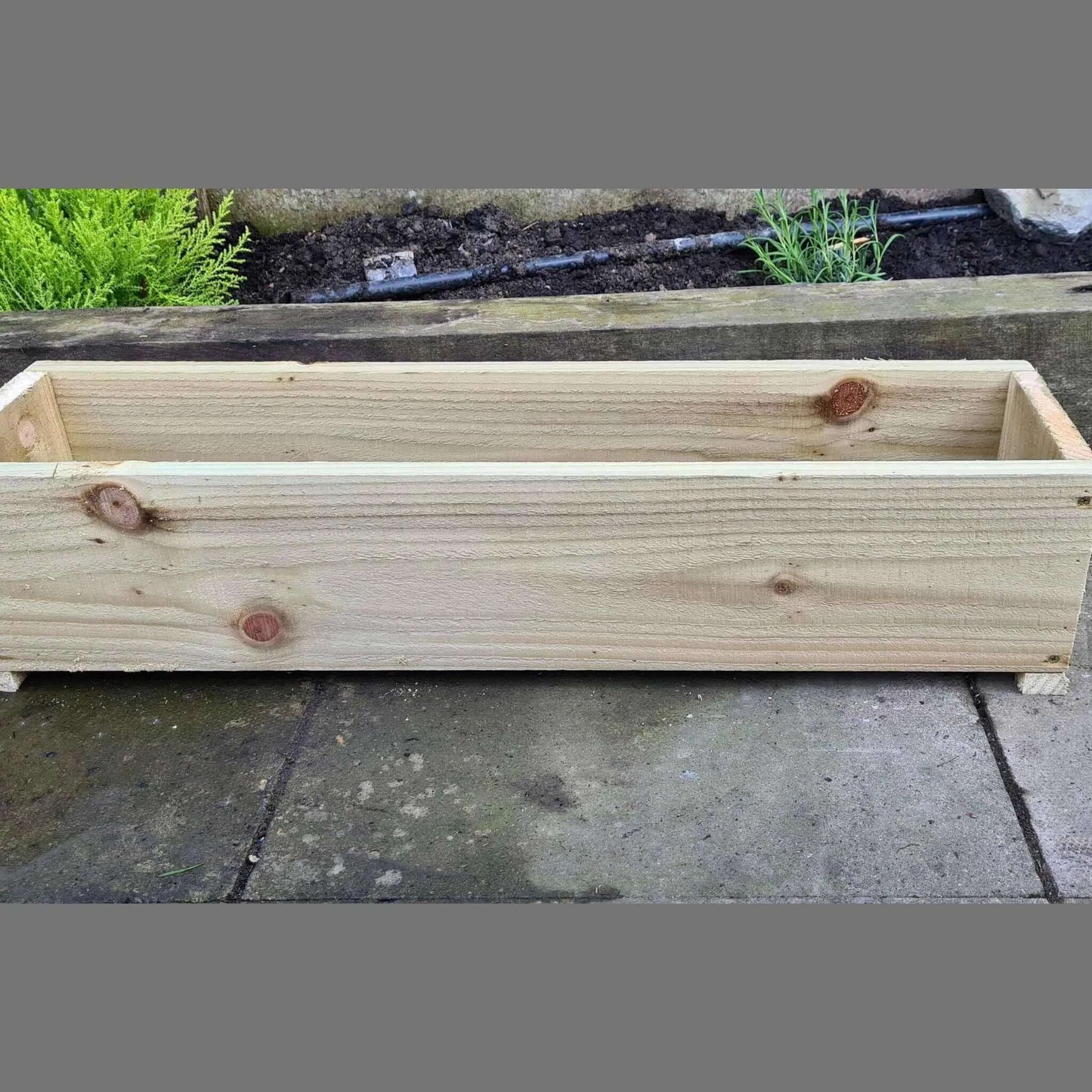 60cm Rustic Wooden Planter box