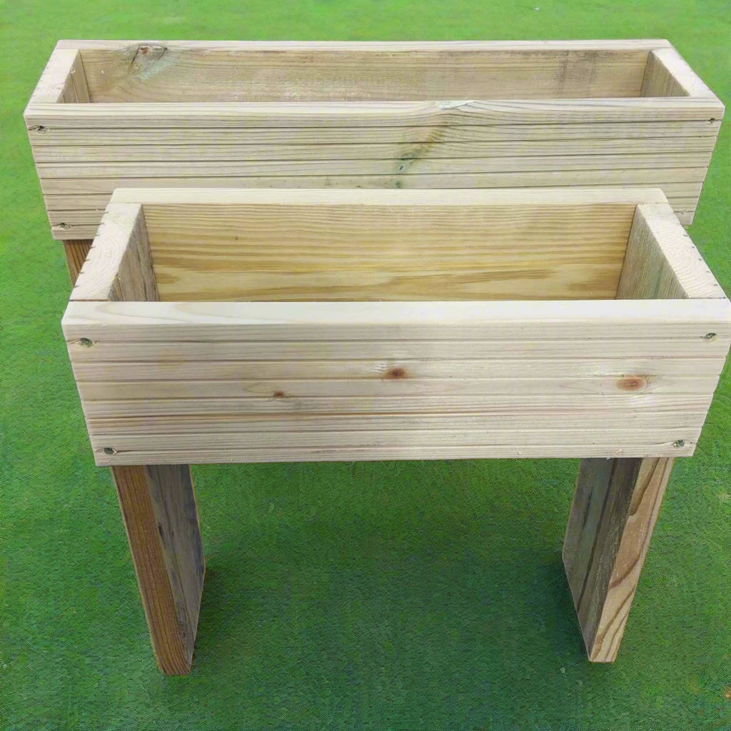 60cm high Raised wooden decking planters