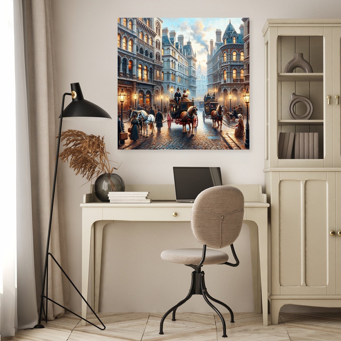 Victorian London Vista Canvas