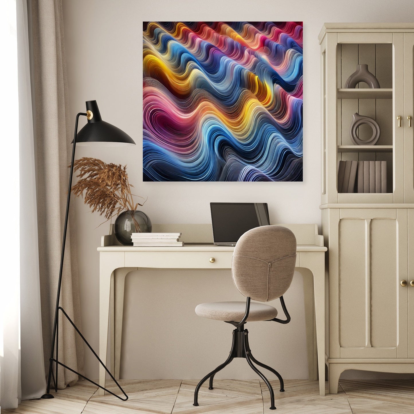 Chromatic Wave Harmony Canvas