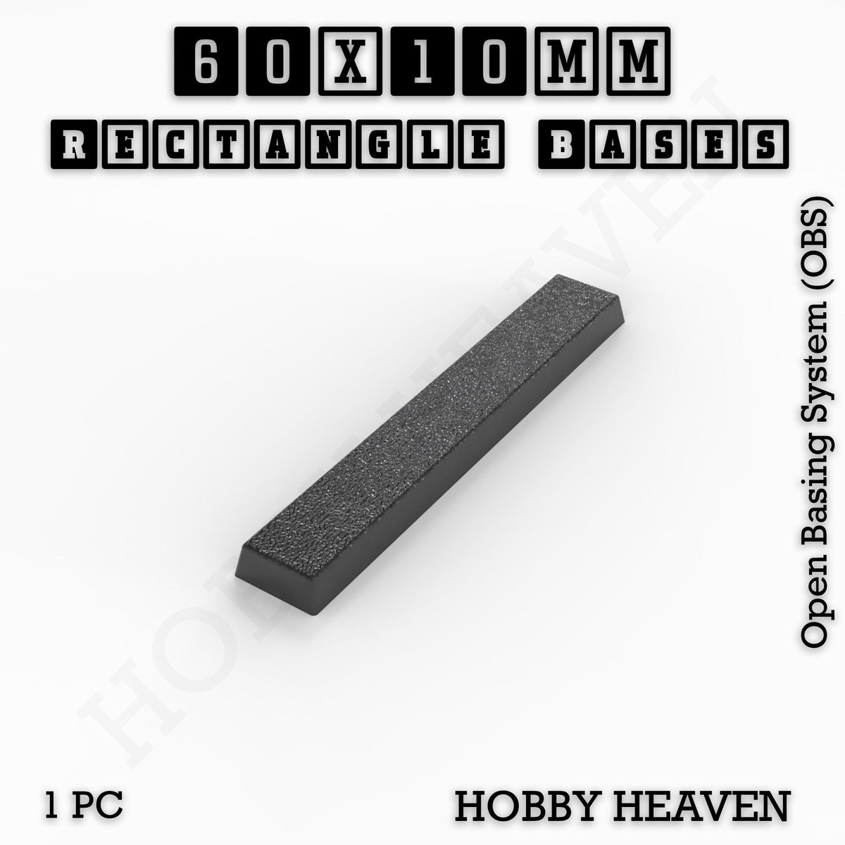 Rectangle Bases Medium Sizes - 75x30mm to 125x40mm and up to 100x90mm Wide - 3D Print Tabletop Games