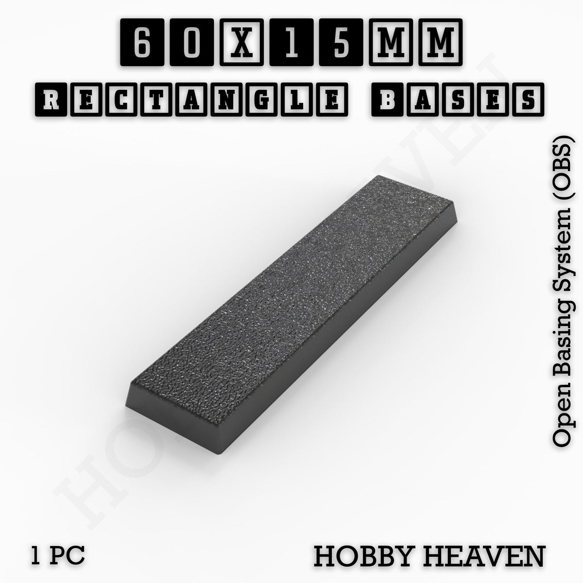 Rectangle Bases Medium Sizes - 75x30mm to 125x40mm and up to 100x90mm Wide - 3D Print Tabletop Games