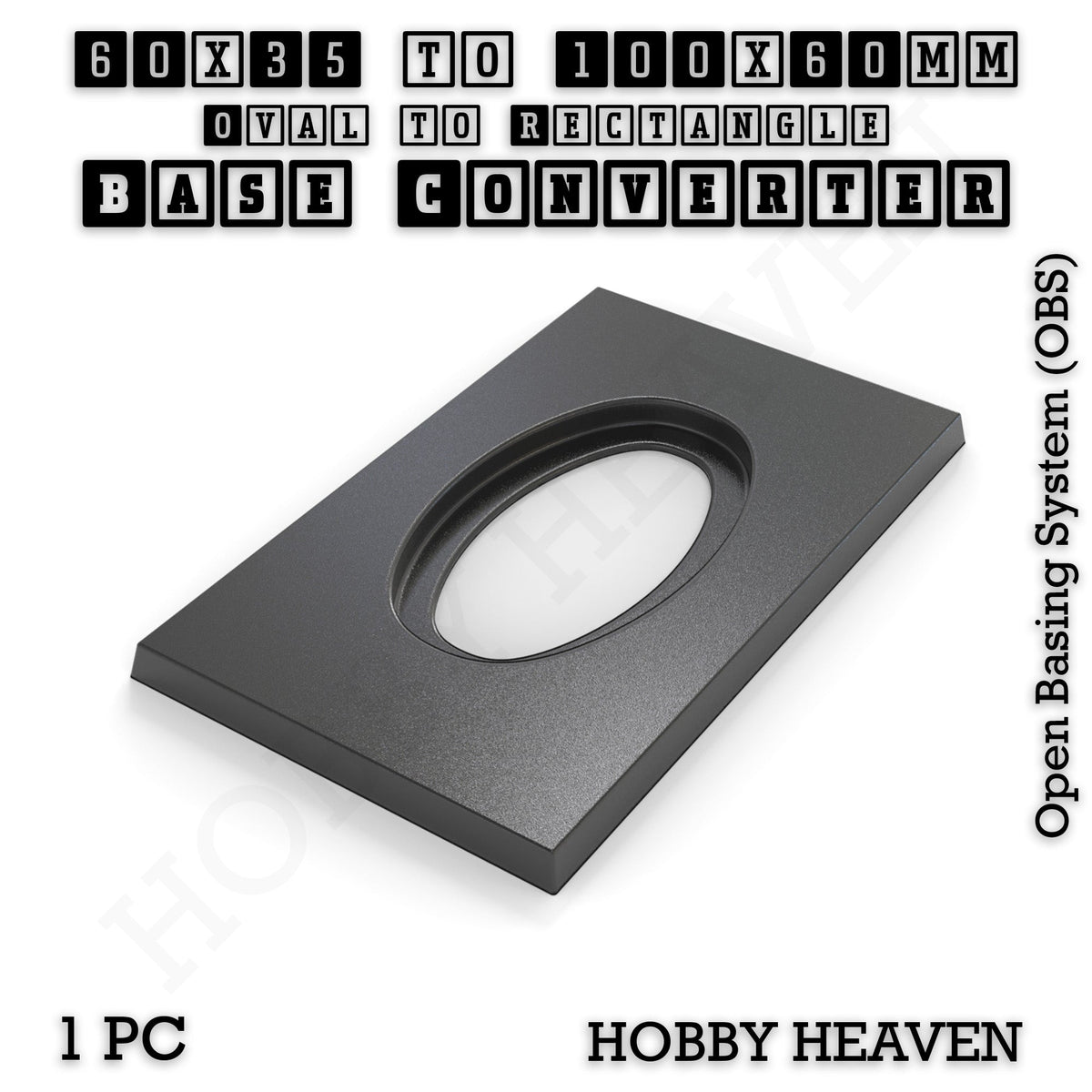 Oval to Rectangle Base Converters 3D Print Full Range
