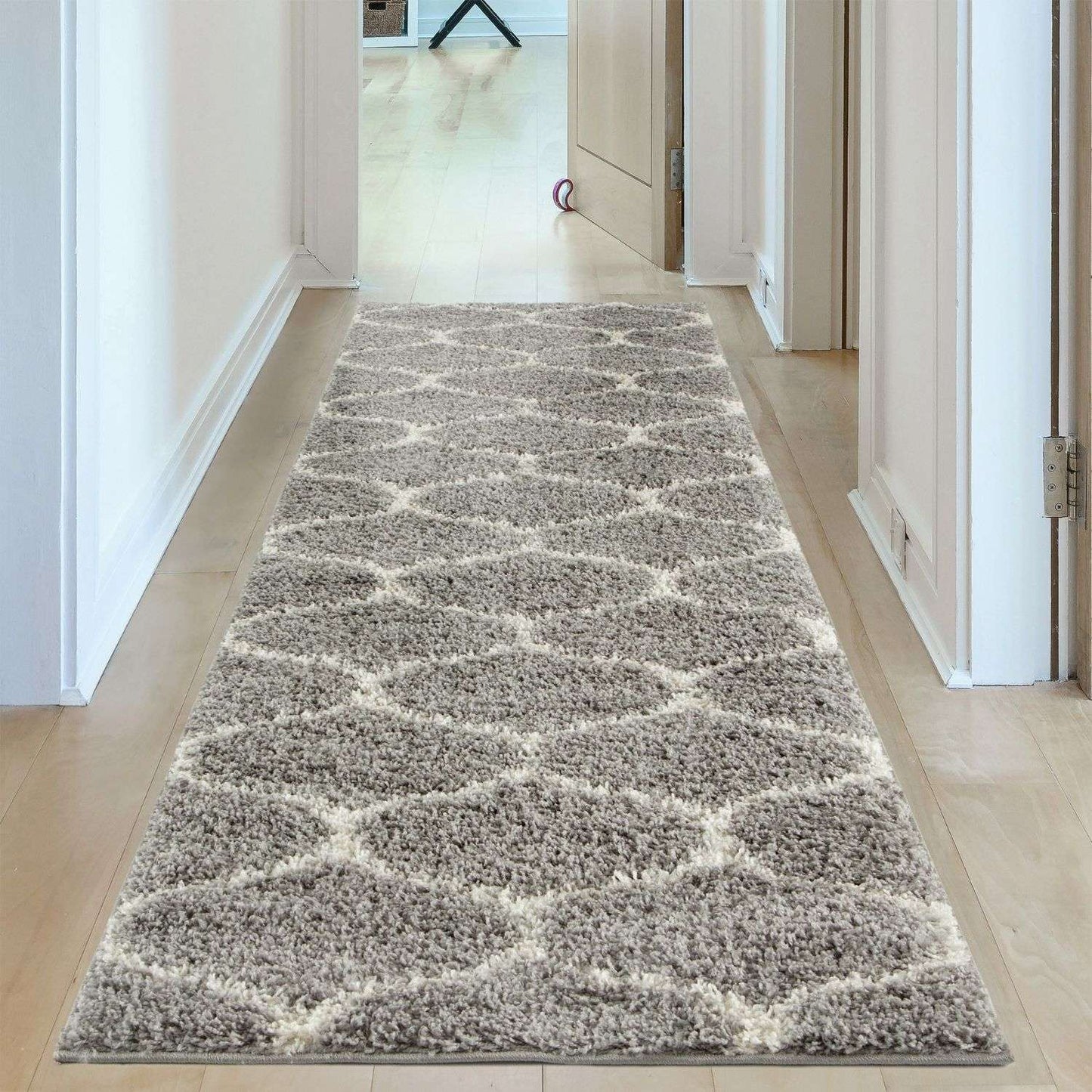 Moroccan Grey Shaggy Rug | 610