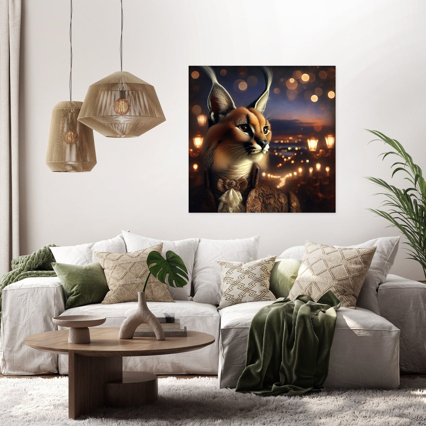 Regal Dusk Caracal Canvas