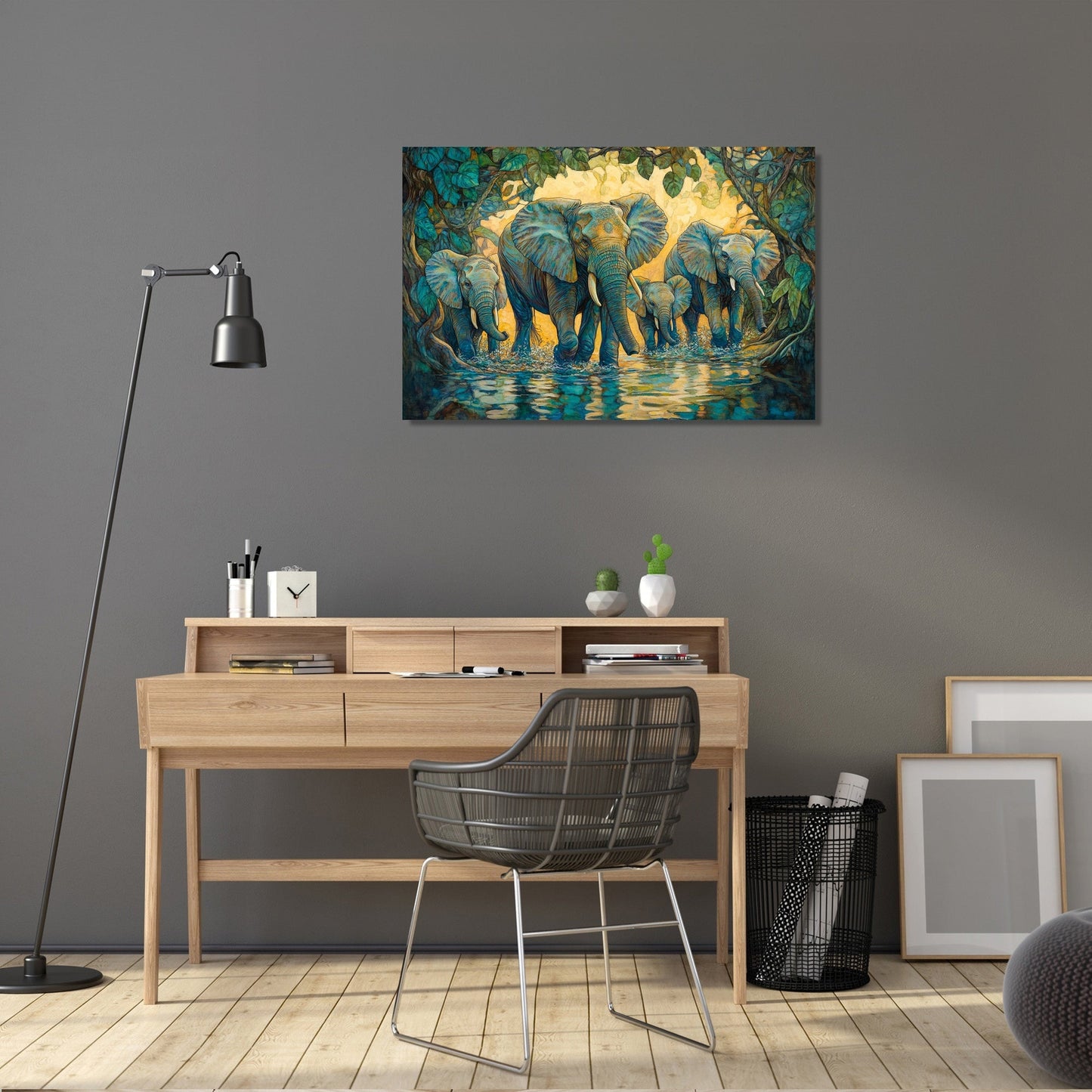 Elephant's River Reverie Canvas