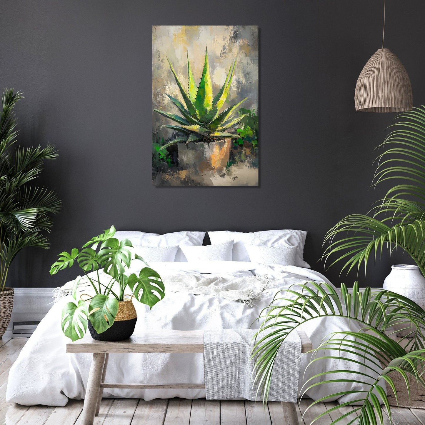 Aloe's Lustrous Canvas