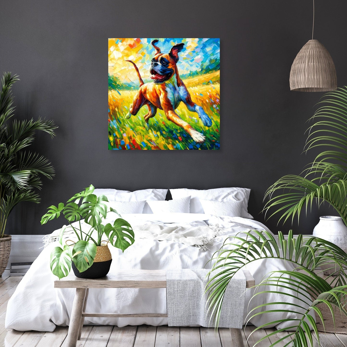 Boxer's Joyful Dance Canvas