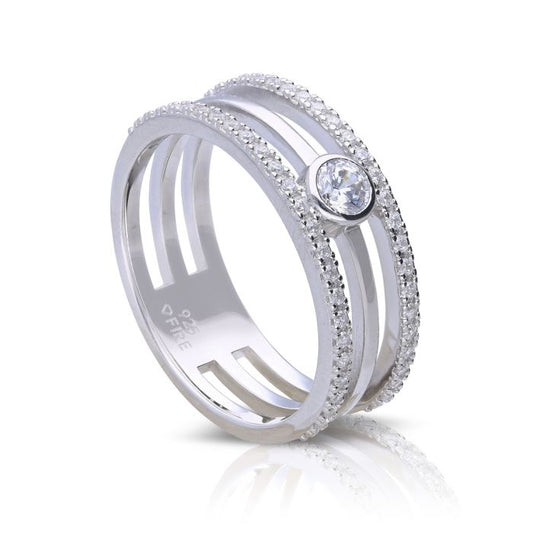 Diamonfire Triple Layer Ring