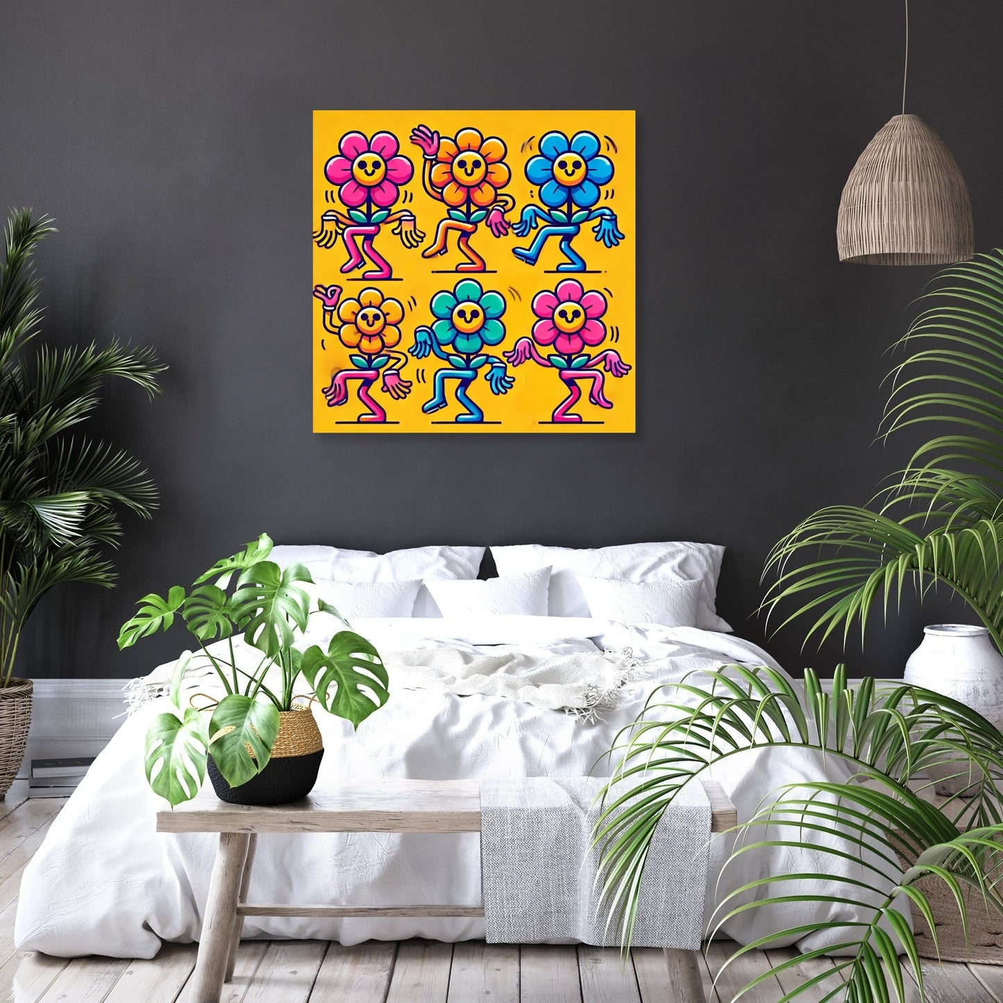 Playful Flowers Canvas